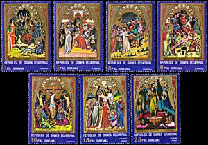 Equatorial Guinea 7234-7240, MNH, Easter Spanish Paintings