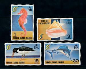 [99671] Turks & Caicos Isl. 1971 Marine Life Sea shell Sea horse Fish  MNH