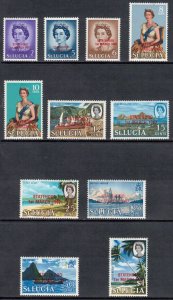 ST. LUCIA 1967 STATEHOOD Overprints; Scott 215-25, SG 229-39; MNH