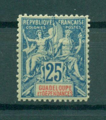 Guadeloupe sc# 38 mh cat value $110.00