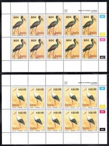 Namibia - 1994 Storks Sheet Set MNH** SG 649-652