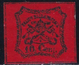 Italy Roman States 1868 Sc 22c SCV 1.25 Reprint Stamp MH