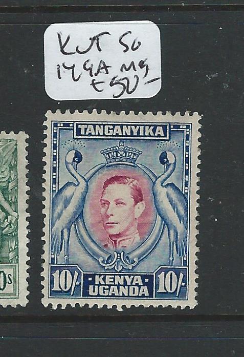 KENYA, UGANDA, TANGANYIKA (PP1308B) KGVI 10/-  later printing SG149B  MOG