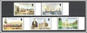 Isle Of Man #267-271 William Cain Complete Set MNH