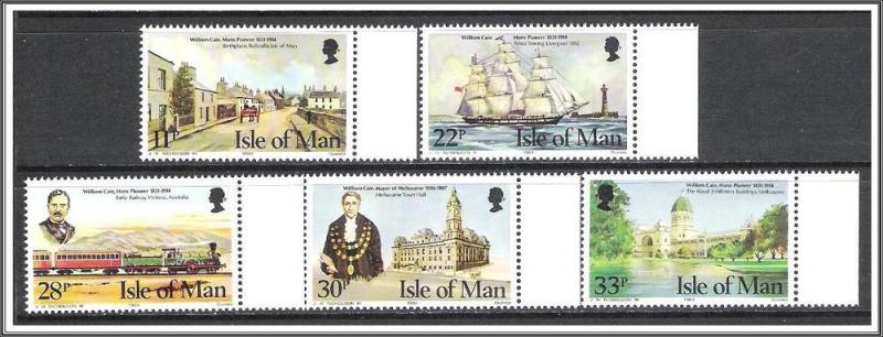 Isle Of Man #267-271 William Cain Complete Set MNH