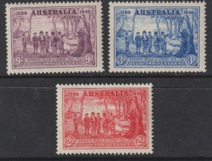 Sc 163 / 165 Australia 1937 150 Anniversary NSW complete MLMH set CV $19.25