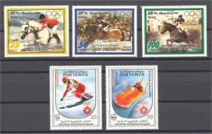 YEMEN OLYMPIC GAMES 1984 WINTER + SUMMER 2 SETS NH