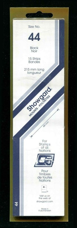 Showgard BLACK Strip Mounts Size 44 = 44 mm Fresh New Stock Unopened