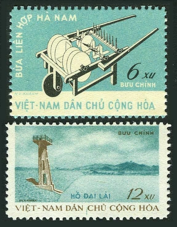 Viet Nam 209-210,MNH.Michel 215-216. Harrow,Dai Lai Lake.1962.