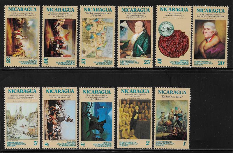 NICARAGUA SC# 978-88 FVF/MNH 1975