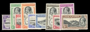 Ascension #23-32 Cat$161, 1934 George V, complete set, lightly hinged