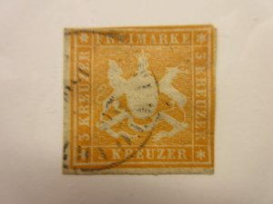 German States WURTTEMBERG Scott 15 USED Lot11 Cat $14