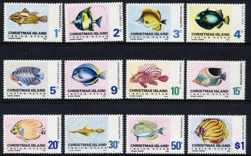 Christmas Island 1968-70 Fish MNH