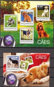 Mozambique 2014 Dogs Sheet + S/S MNH