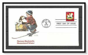 US #1769 Christmas Norman Rockwell Fleetwood Cachet FDC