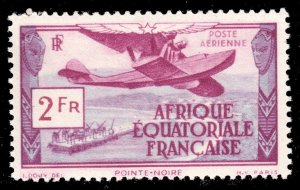 French Equatorial Africa #C2  MNH - Hydroplane Over Pointe-Noire (1937)
