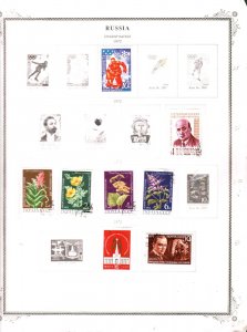Collection, Russia Part J Scott Album Page, 1971/1974, Cat $55, Mint & Used