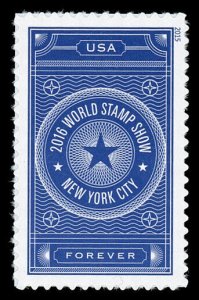 2015 49c World Stamp Show-NY 2016, New York City, Single Scott 5011 Mint F/VF NH