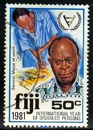 Painting, Intl. Year of the Disabled, Fiji stamp SC#440 used