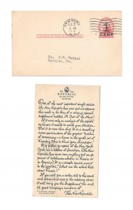 UX33 New York 1c Surcharge S45 29 Postal Card New Republic 1920 Promo on Russia