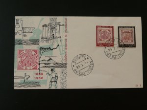 postal history centenary of Posta Napoletana 1958 FDC Italy 87227