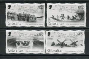 Gibraltar 1699 D Day, Normandy WWII Stamp Set MNH 2019