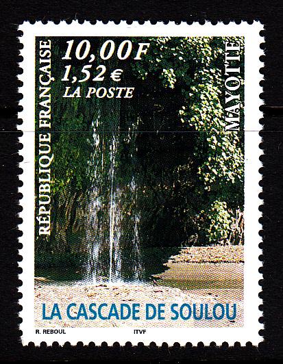 Mayotte MNH Scott #131 10fr Soulou Waterfalls