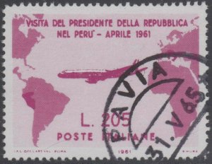 ITALY 1961 GRONCHI Sc 834a ROSE LILAC ERROR MODERN FORGERY PAVIA Cds (CV$2,250) 