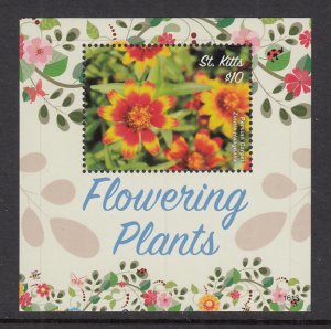 St Kitts 957 Flowers Souvenir Sheet MNH VF