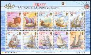 Jersey Sc# 950b MNH Souvenir Sheet 2000 Ships
