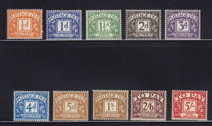 GB Scott # J45 - J54 set VF OG never hinged / LH nice color cv $ 555 ! see pic !