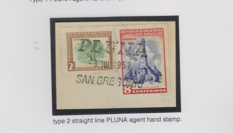 O) 1957 URUGUAY, PLUNA SAN GREGORIO, STRAIGHT LINE, ISLANDS OF SEALS-SOUTHERN SE