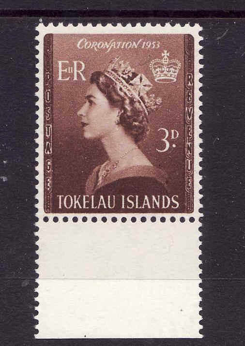 Tokelau-Sc#4-Unused NH set-QEII-Coronation-1953-