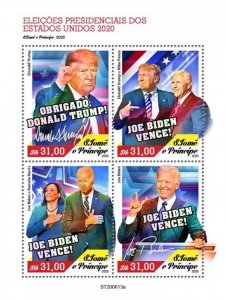 SAO TOME - 2020 - US President, Joe Biden - Perf 4v Sheet - Mint Never Hinged