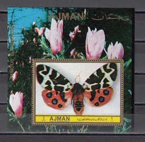 Ajman, Mi cat. 1981, BL429 A. Famous Butterfly s/sheet.