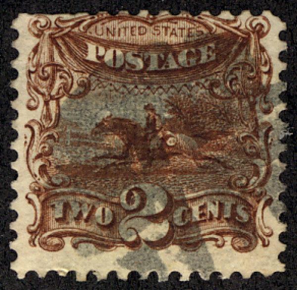 US #113 SCV $80.00 VF used, super fresh color and impression, Pony Express,  ...