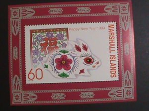 ​MARSHALL ISLAND-1999 SC# 681 YEAR OF THE LOVELY RABBIT MNH-S/S VERY FINE