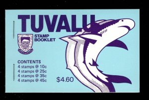 TUVALU SC# 102,105,107,108a COMP BKLT HINGED COVER WITH 4 PANES MNH