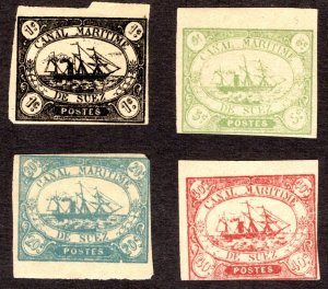 1868, Egypt Suez Canal 1c, MH set, Sc L1-L4