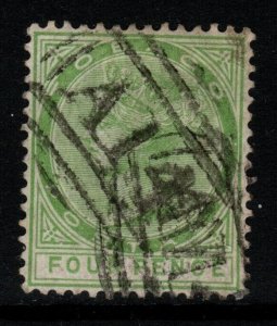 TOBAGO SG10 1880 4d YELLOW-GREEN USED