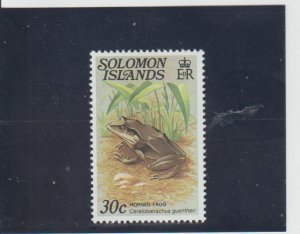 Solomon Islands  Scott#  407  MNH  (1979 Crowned Frog)