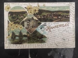 1898 Hahnenklee Germany Picture Postcard Cover To Washington Dc USA Greetings