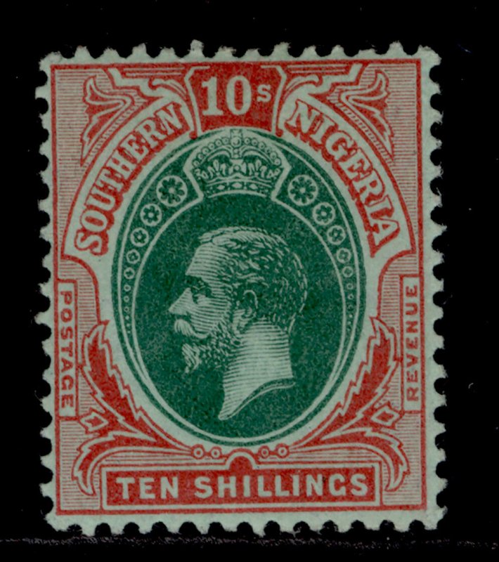 SOUTHERN NIGERIA GV SG55, 10s green and red/green, VLH MINT. Cat £48.