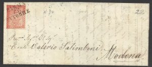 ITALY - STATES Parma: 1854 (15 Oct) Entire Letter to - 2025