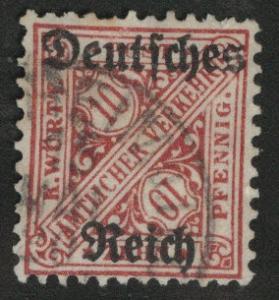 Germany State Wurttemberg Scott o177 Used official