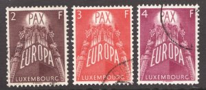 1957 Luxembourg Sc# 329-31 Europa PAX - Used stamp set Cv$20.35