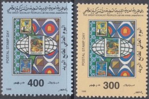 LIBYA Sc# 1626-7 CPL MNH SET of 2 - STAMP DAY