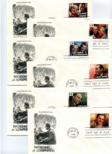 3345-50 Broadway Songwriters set of six ArtCraft, FDCs