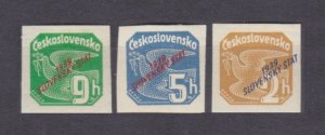 1939 Slovakia 26b-27b,29b MLH Overprint - # 364-365,367