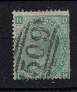 GB QV 1/- Green SG117 Plate 4 Fine Used WS34400